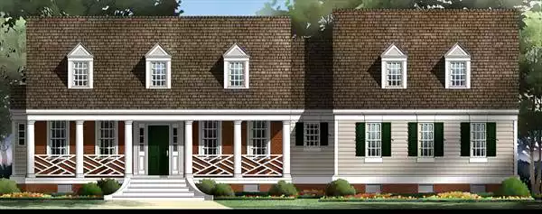 image of colonial house plan 6478